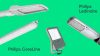 Imagen del producto Philips CoreLine y Ledinaire, una luminaria LED moderna y eficiente, diseñada para instalaciones comerciales y industriales, mostrando su diseño compacto y versátil